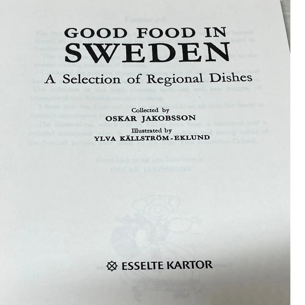 Lot of 7 Vintage Swedish Cookbook Smorgasbord Regional Recipes Heritage Baking
